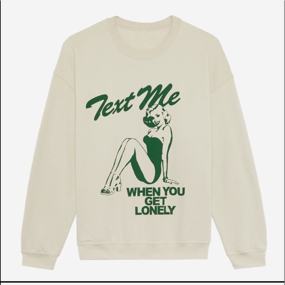 Lonely Ghost Text Me When You Get Lonely exclusive crew neck!